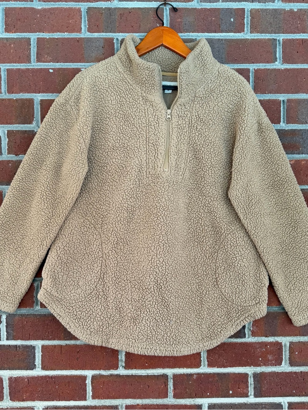 Koolaburra Plush Teddy Fleece Pullover - Light Brown